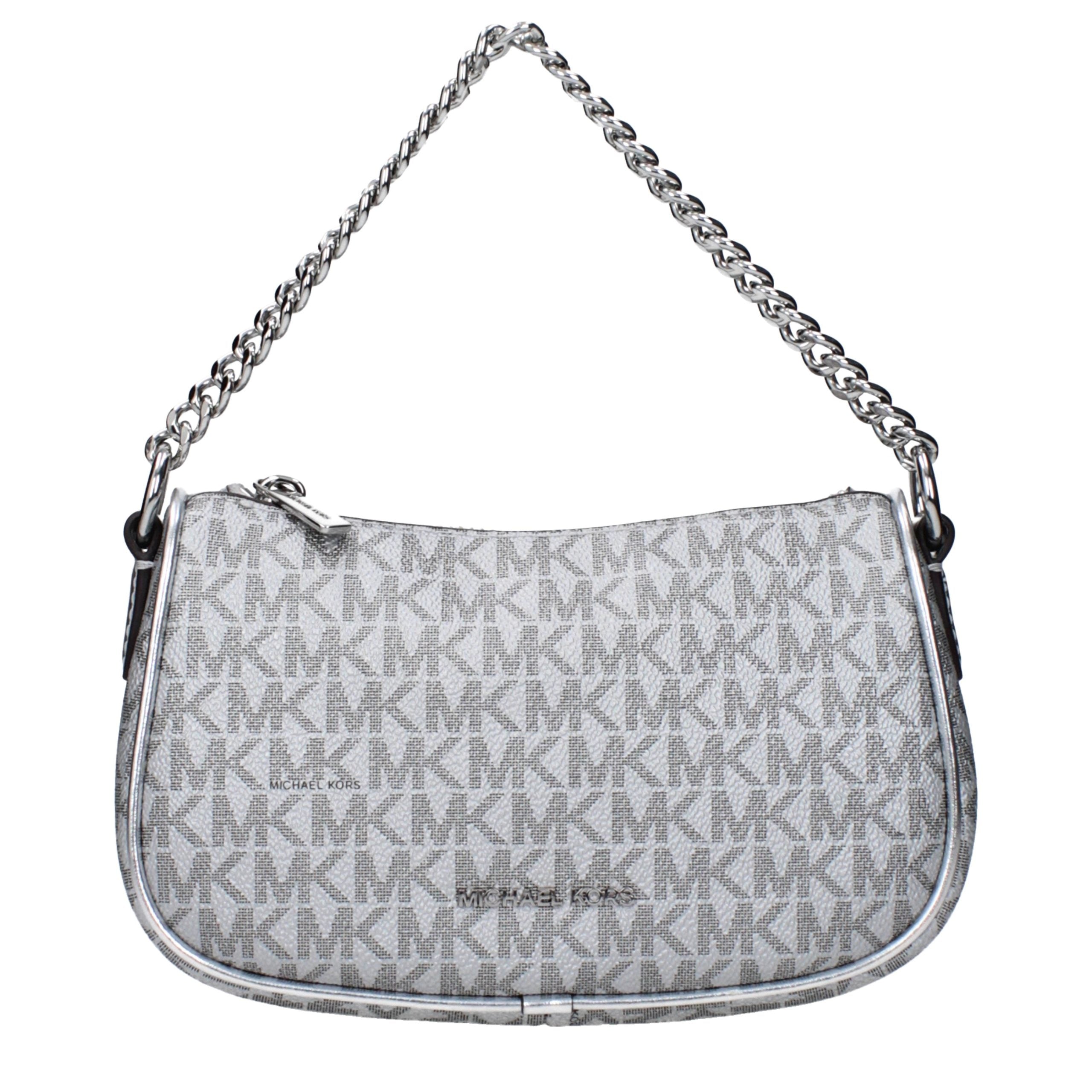 Gray Fabric Handbag