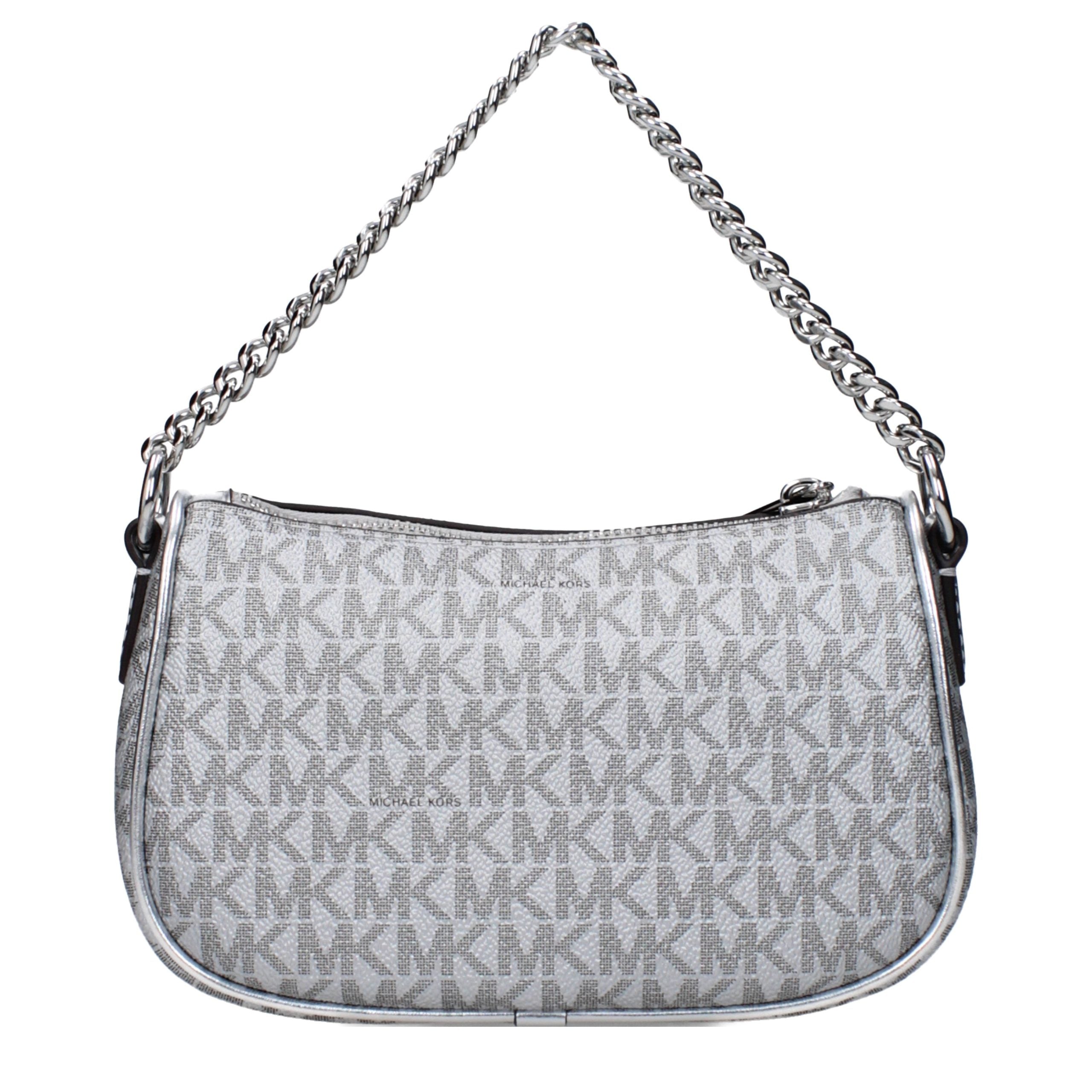Gray Fabric Handbag