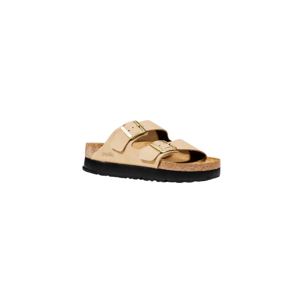 Beige Synthetic Platform Sandals