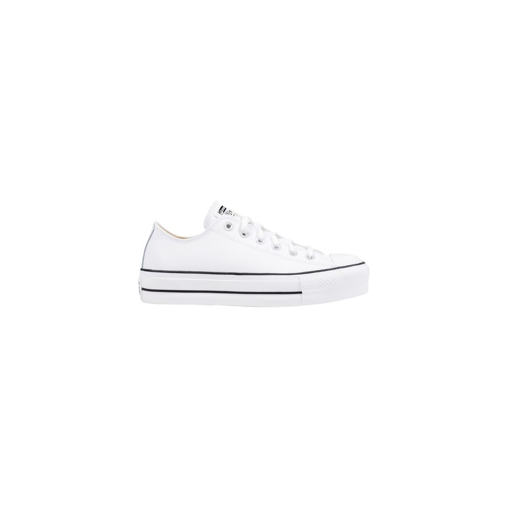 White Leather Platform Sneakers