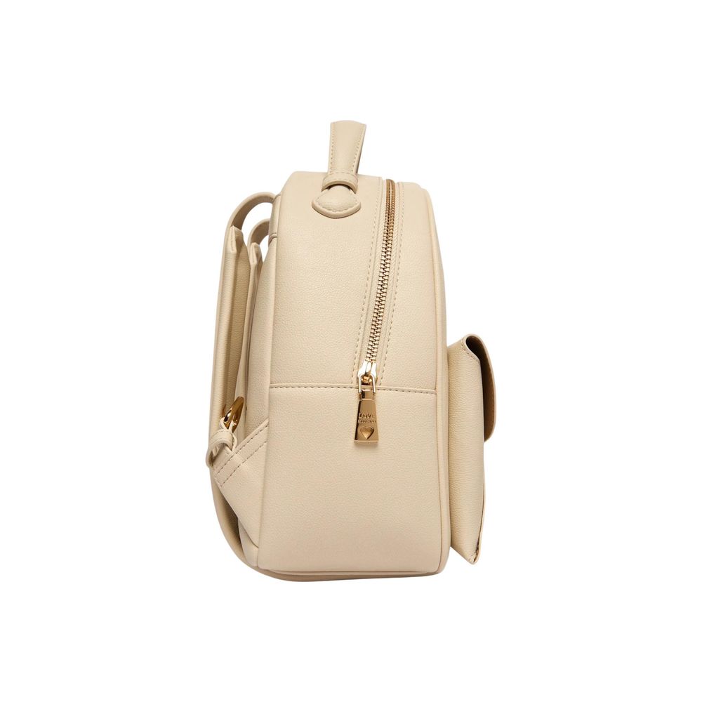 Beige Polyethylene Backpack