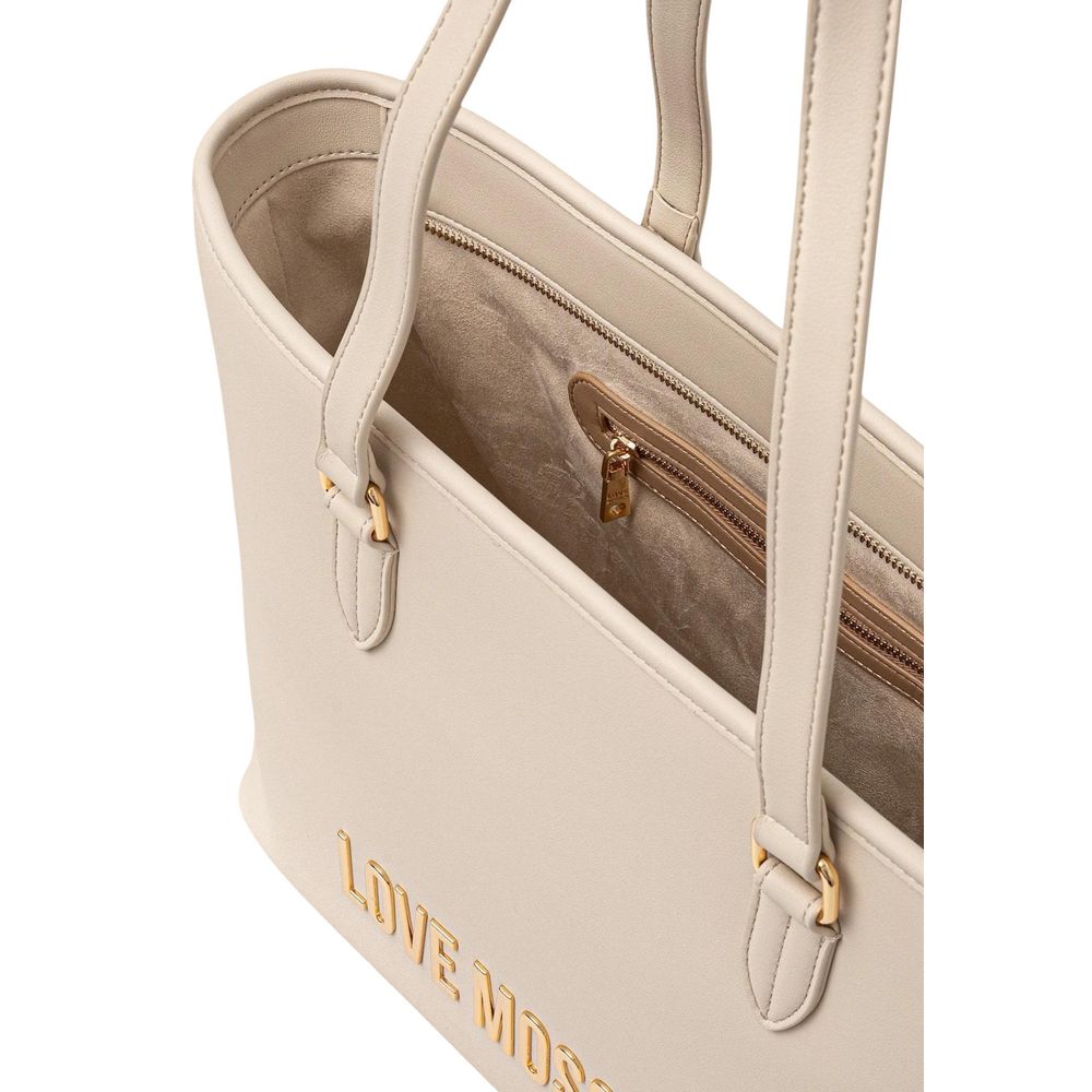 Beige Polyethylene Handbag