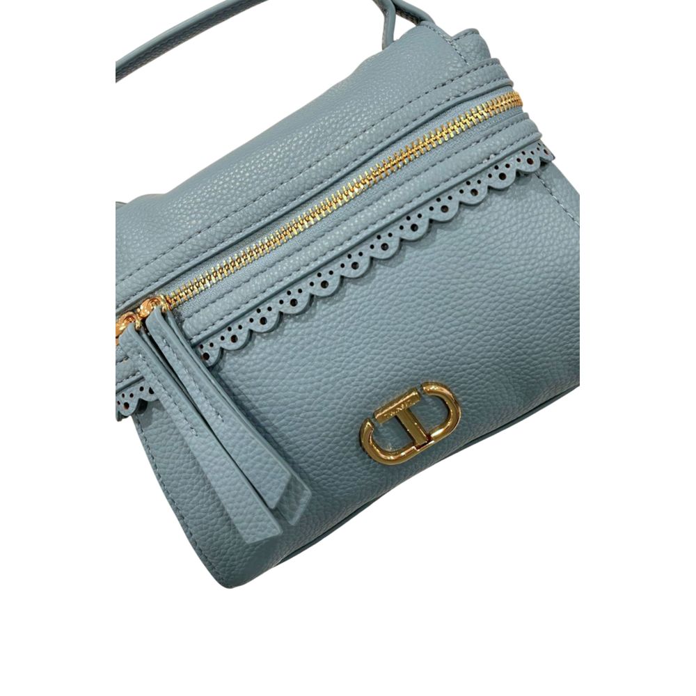 Blue PU Women Handbag