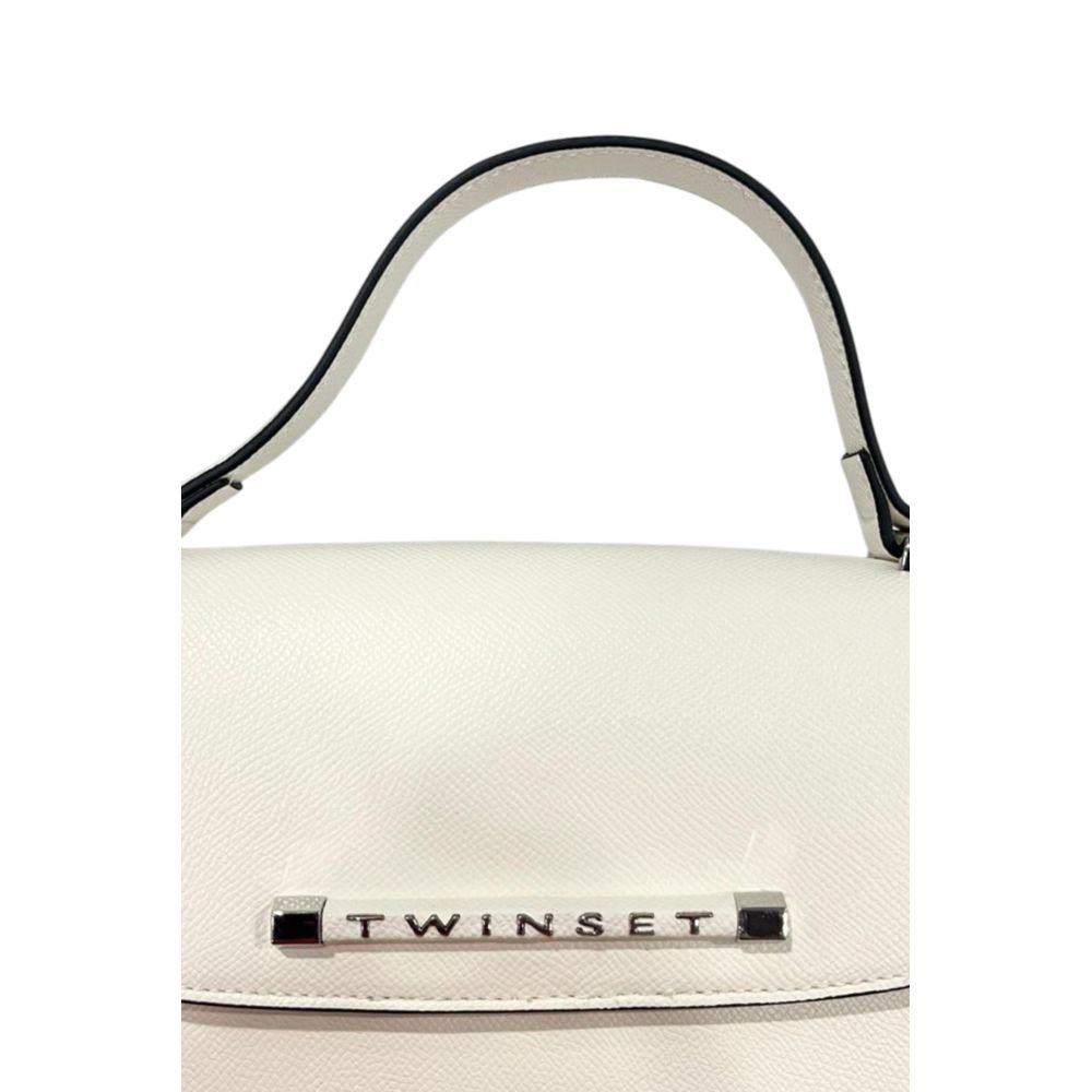 White Polyurethane Women Handbag