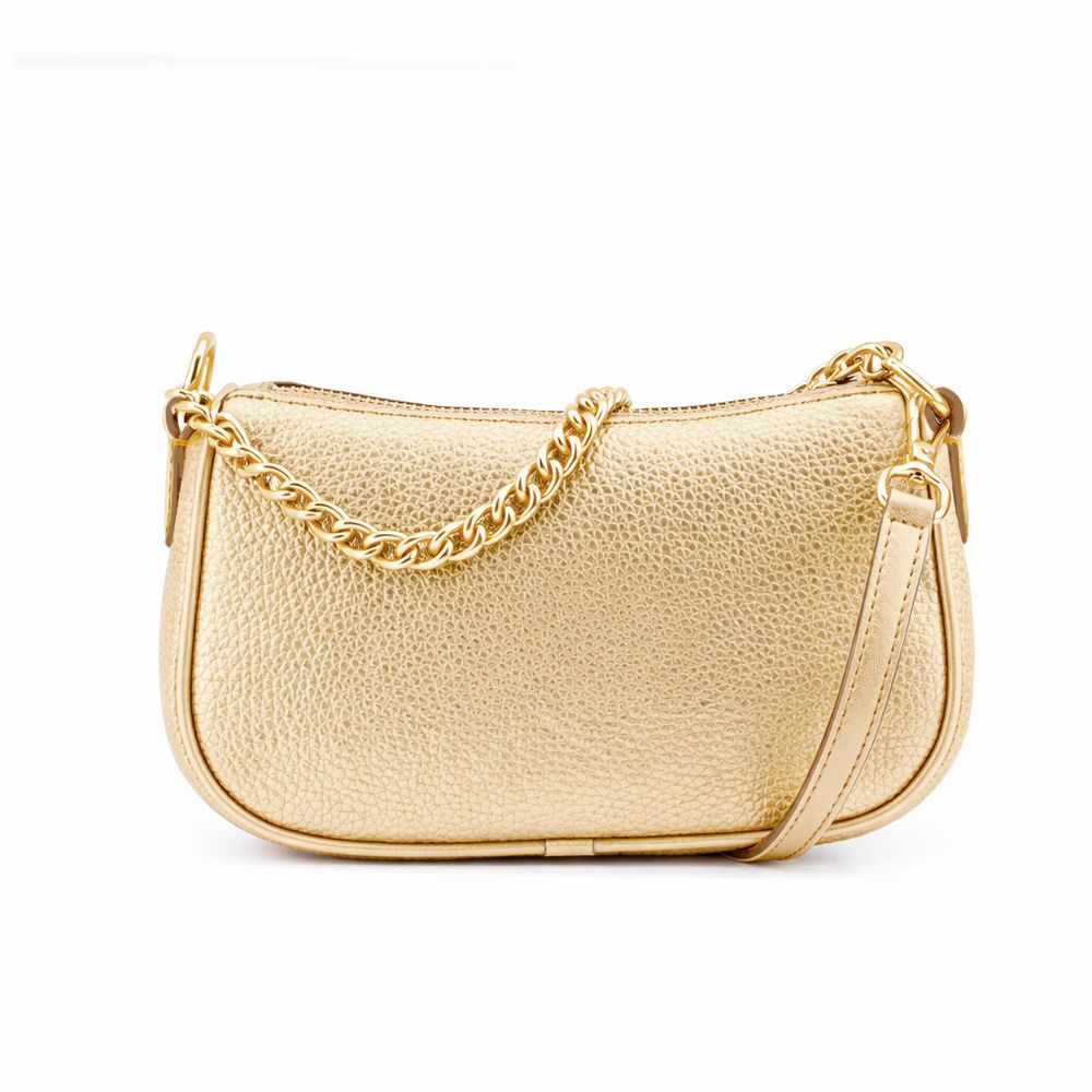 Gold Fur Shoulder Bag