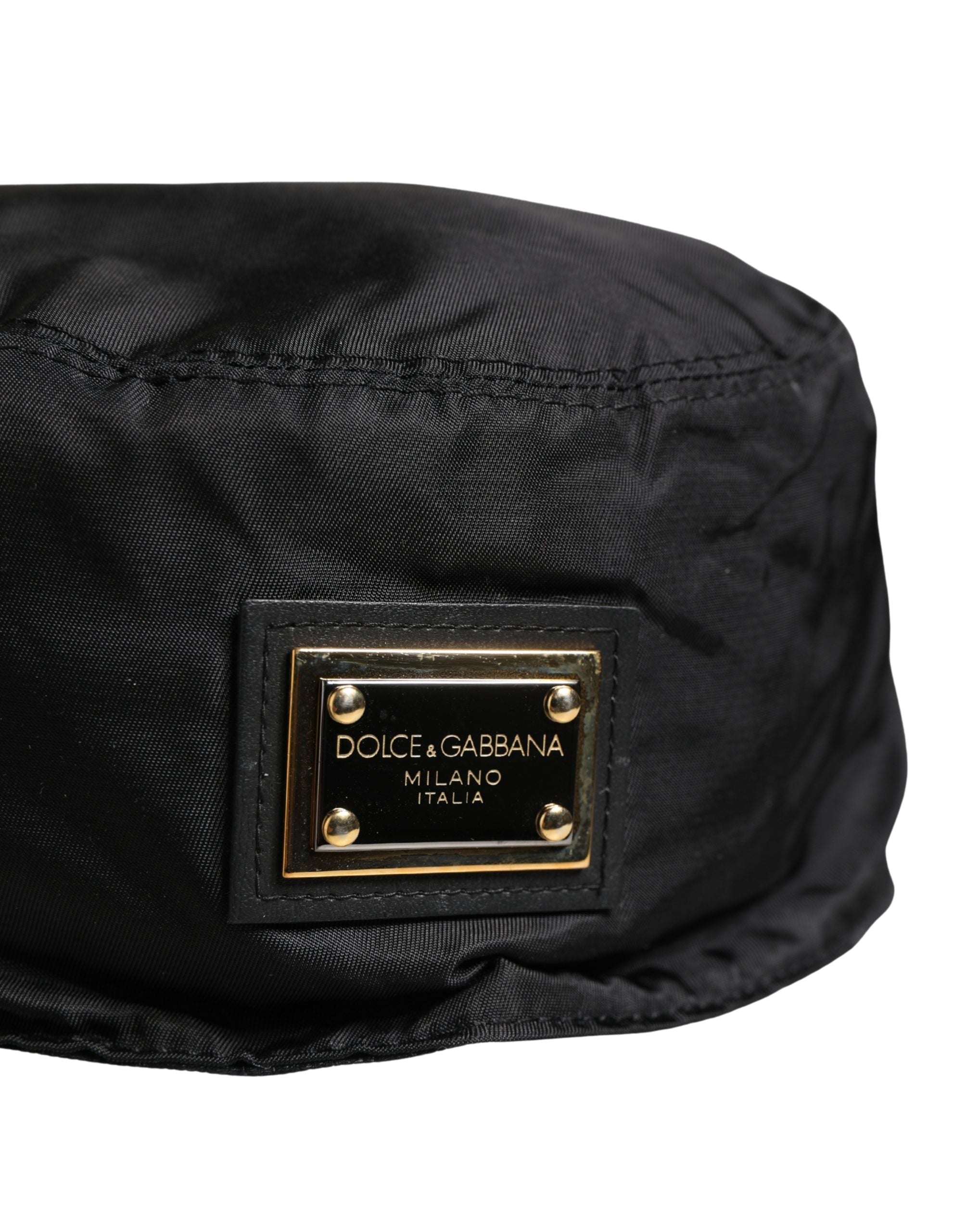 Men Black Plastic Fisherman Bucket Capello Hat