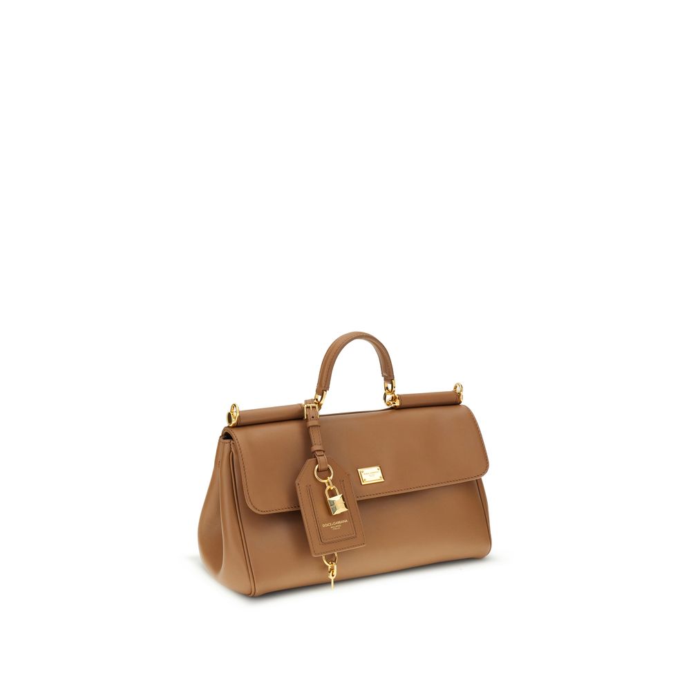 Beige Calf Leather Bos Taurus Handbag