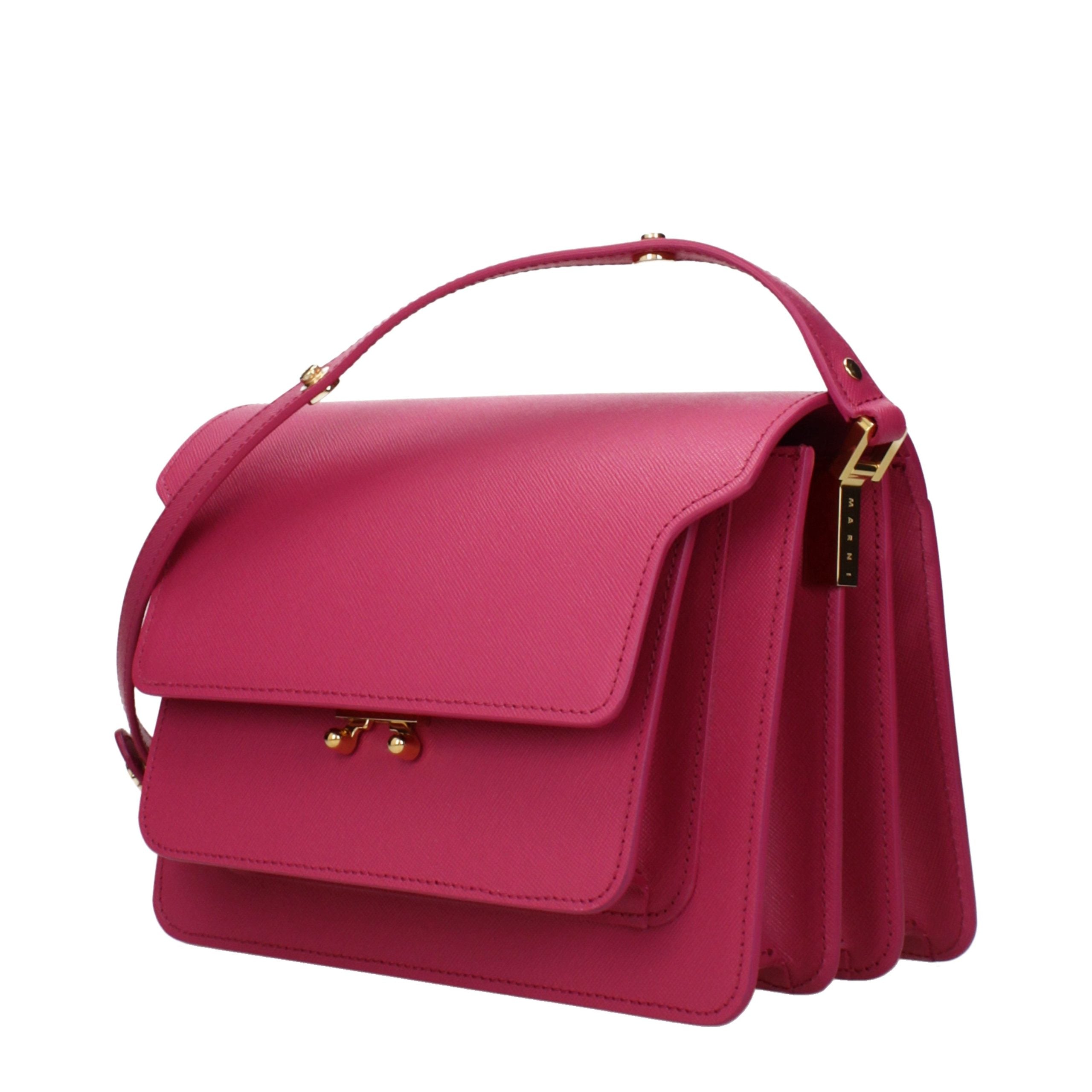 Pink Leather Shoulder Bag