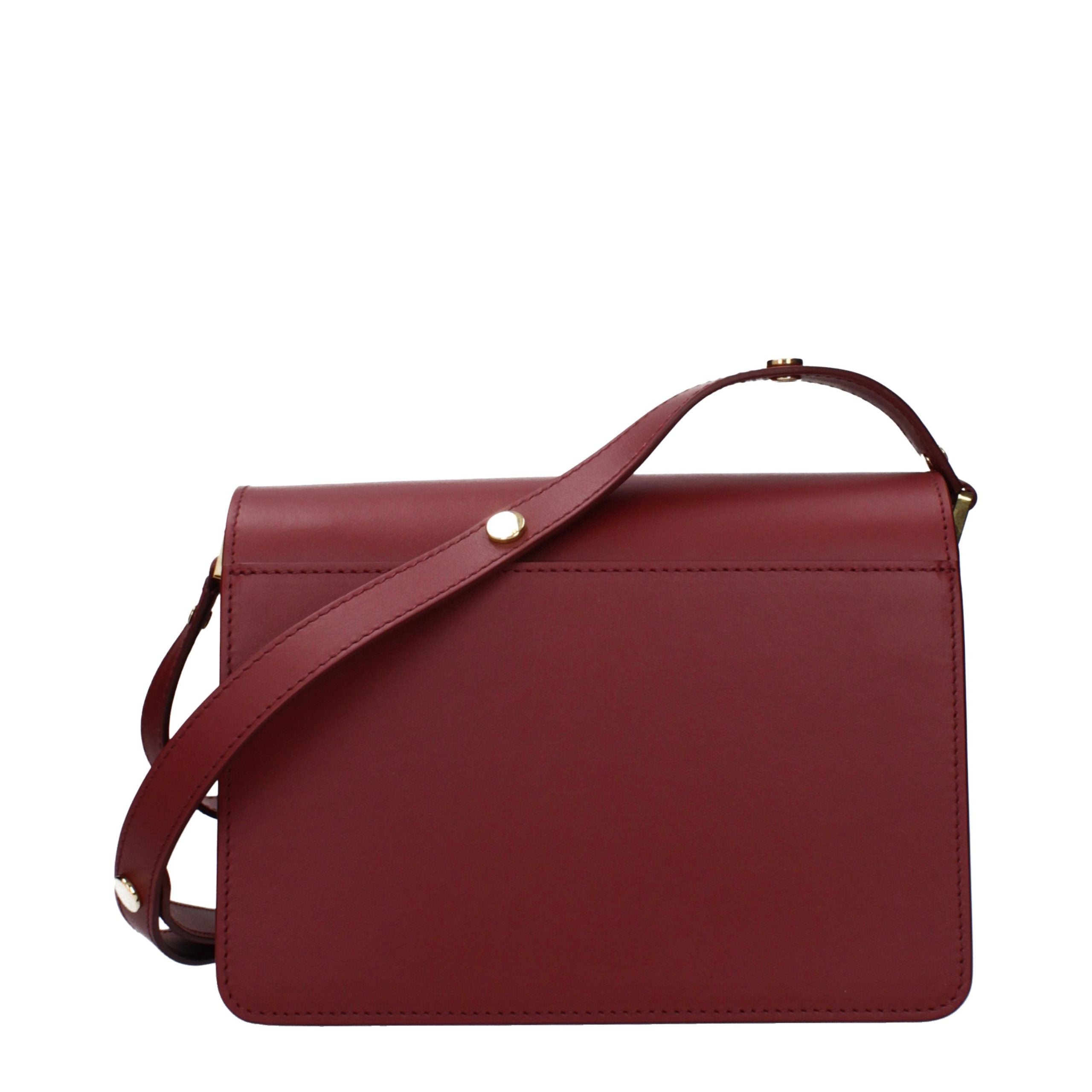 Red Leather Shoulder Bag