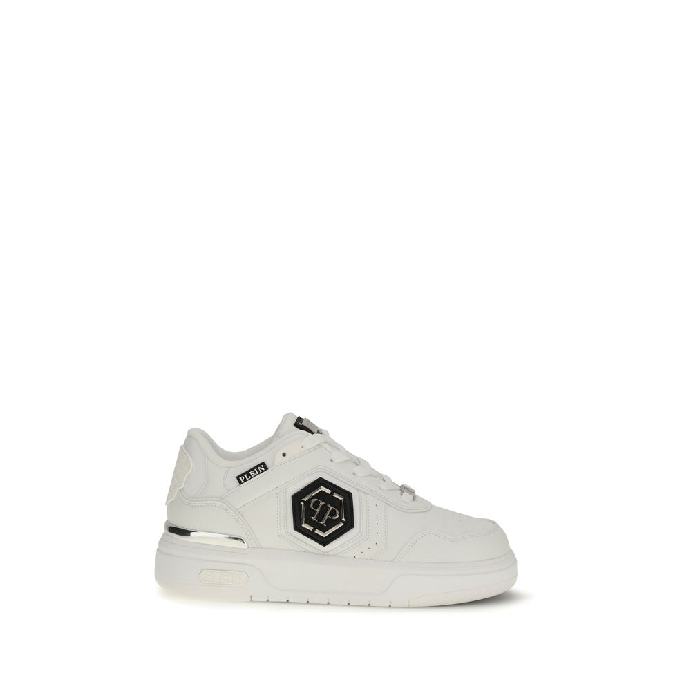 White Calf Leather Bos Taurus Athletic Sneakers