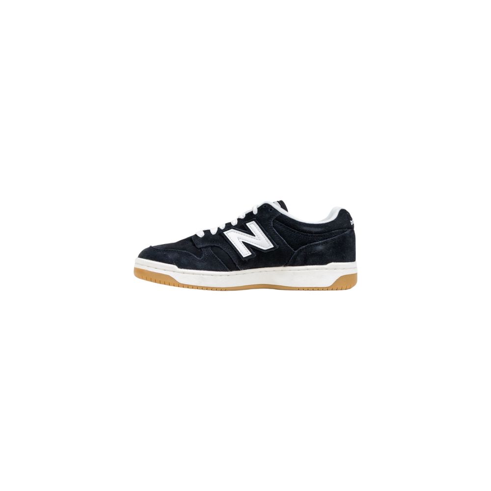 Black And White Leather Athletic Sneakers
