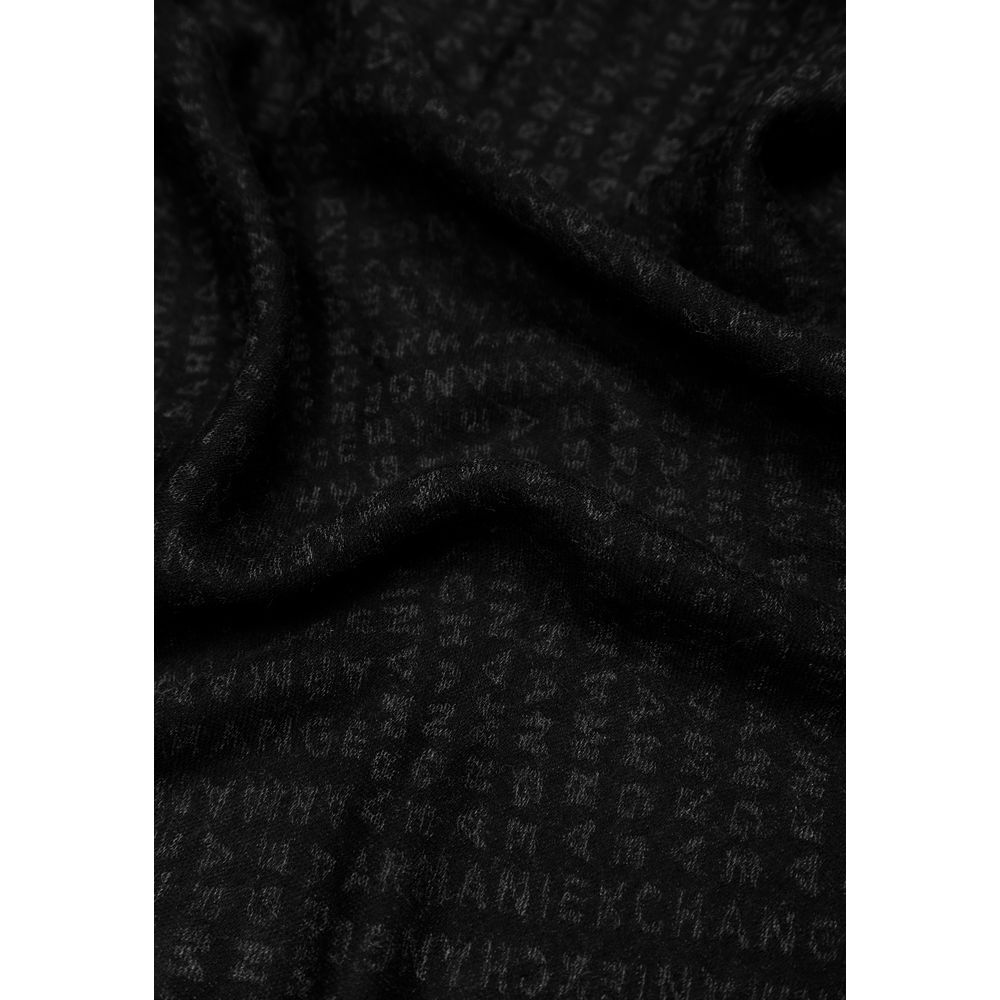 Black Viscose Scarf