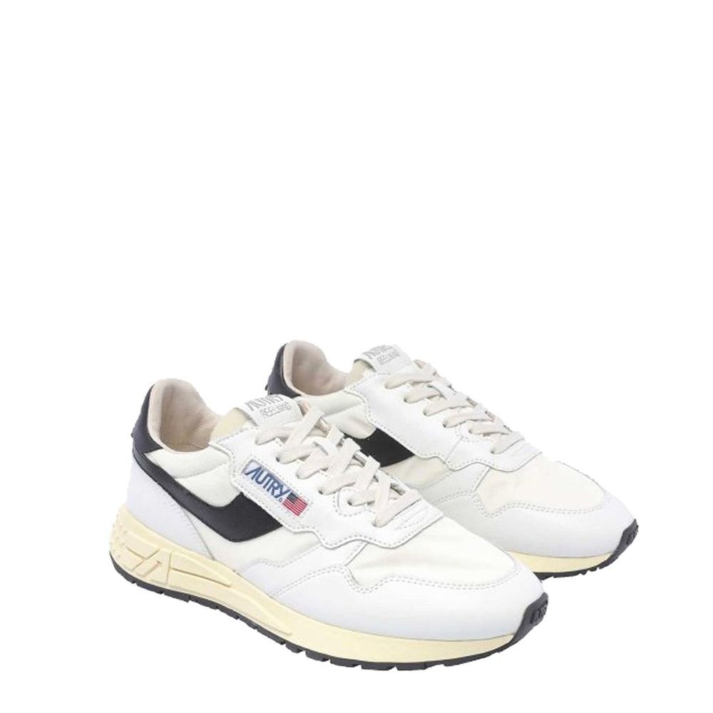 White Leather Low Top Sneakers