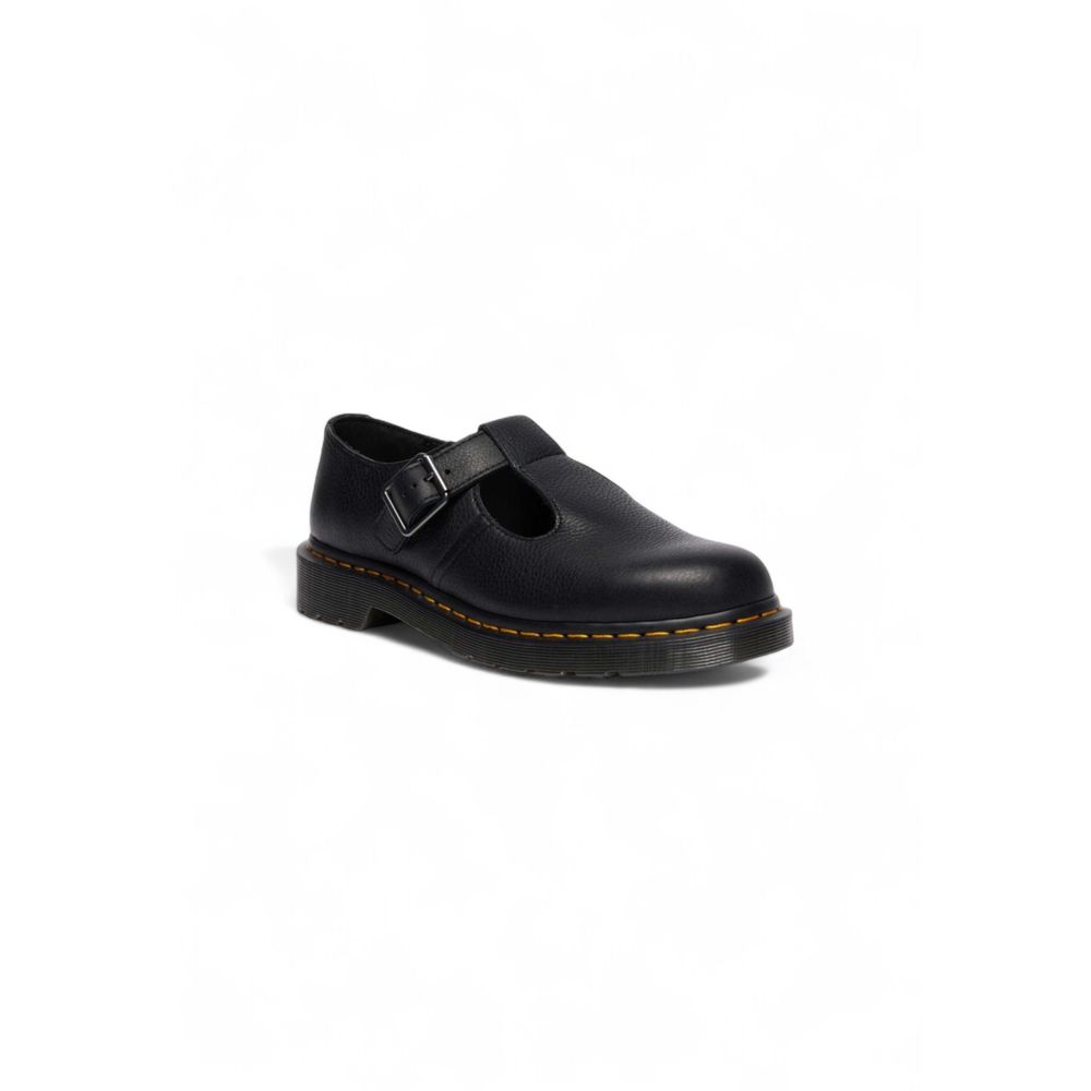 Black Leather Platform Pumps