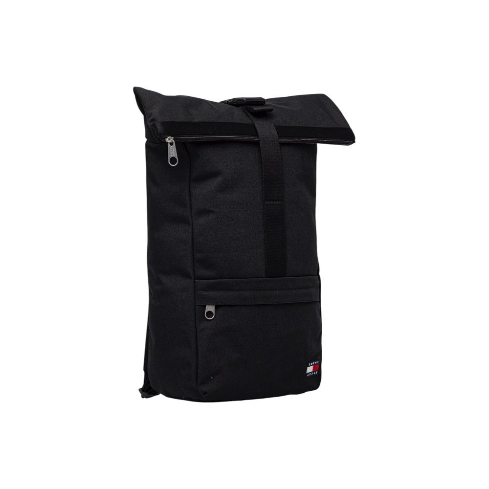 Black Recycled Polyester Backpack