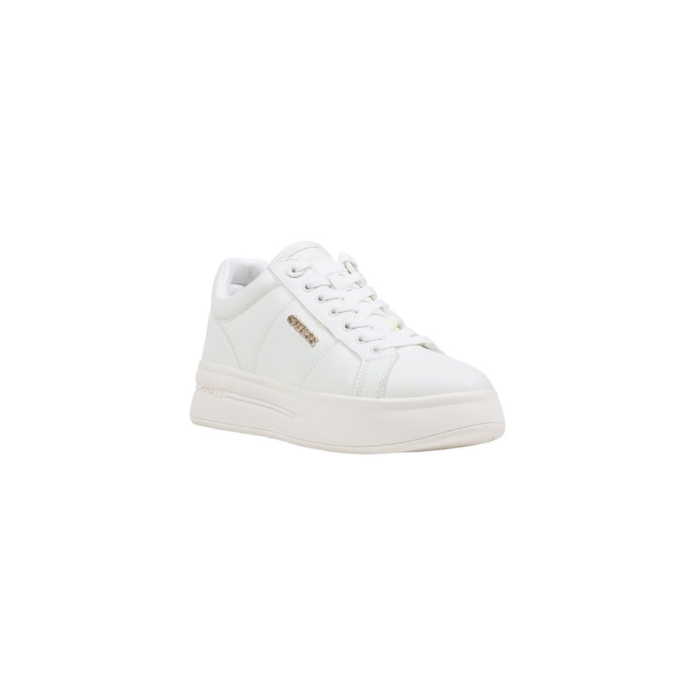 White Polyethylene Platform Sneakers