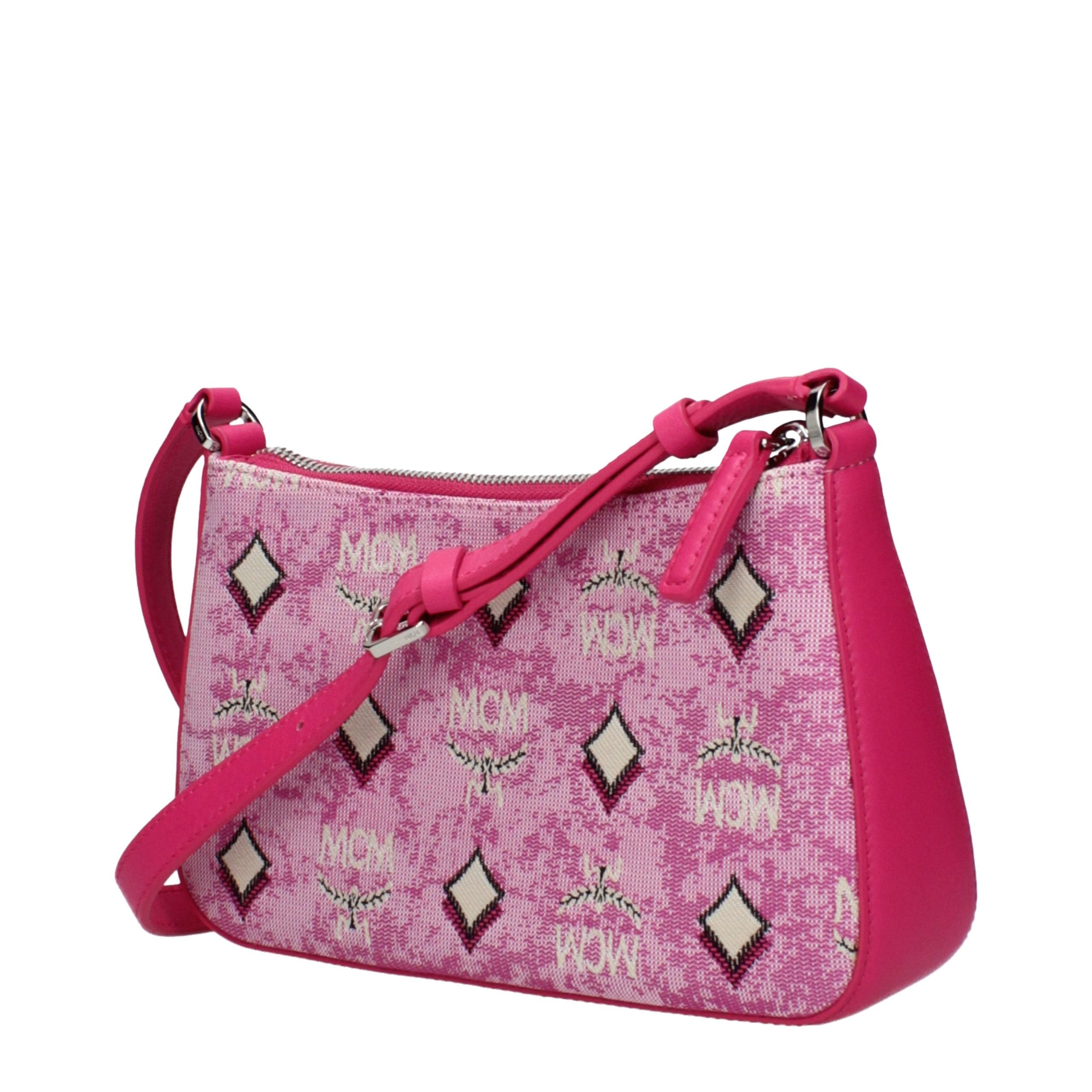 Pink Fabric Crossbody Bag
