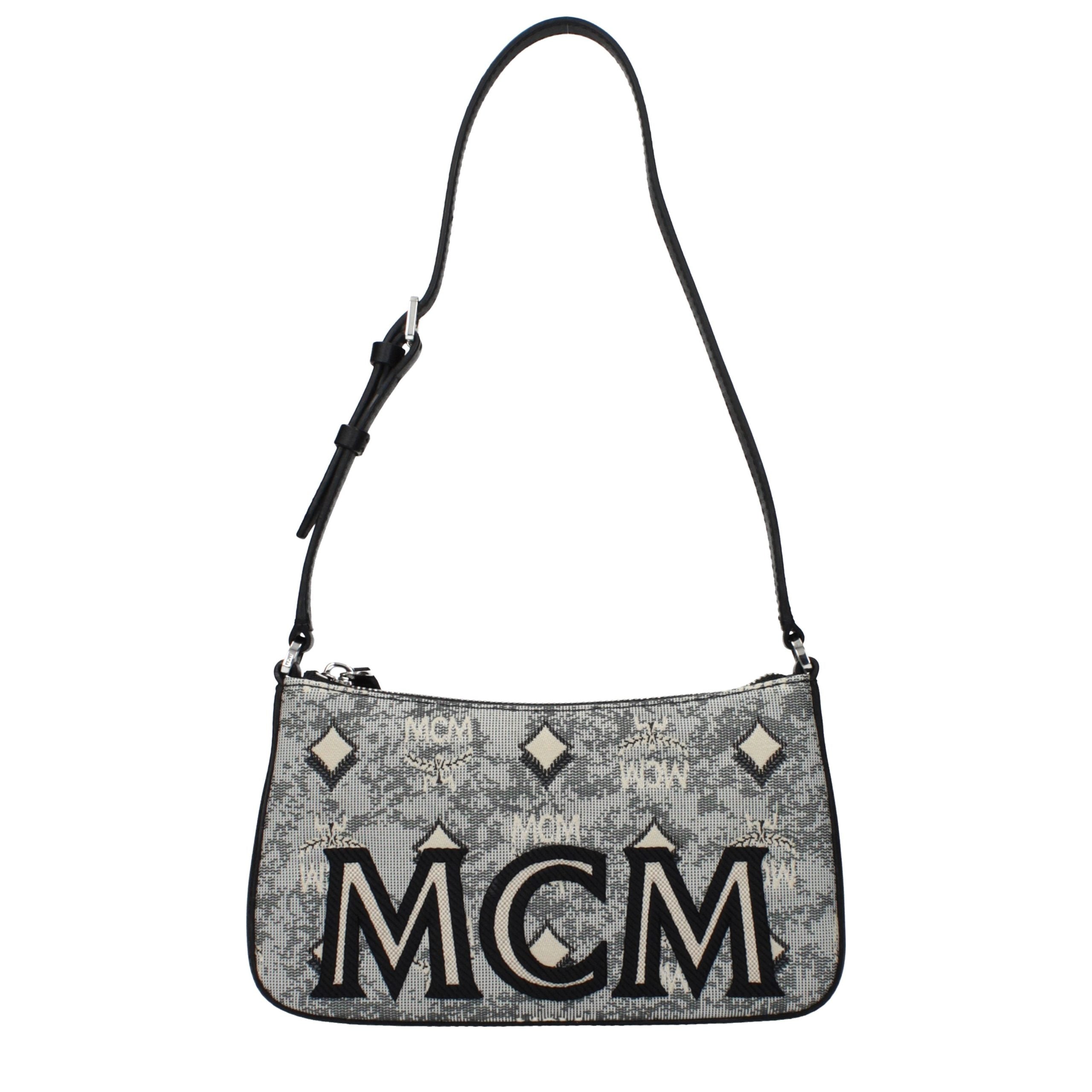 Gray Fabric Crossbody Bag
