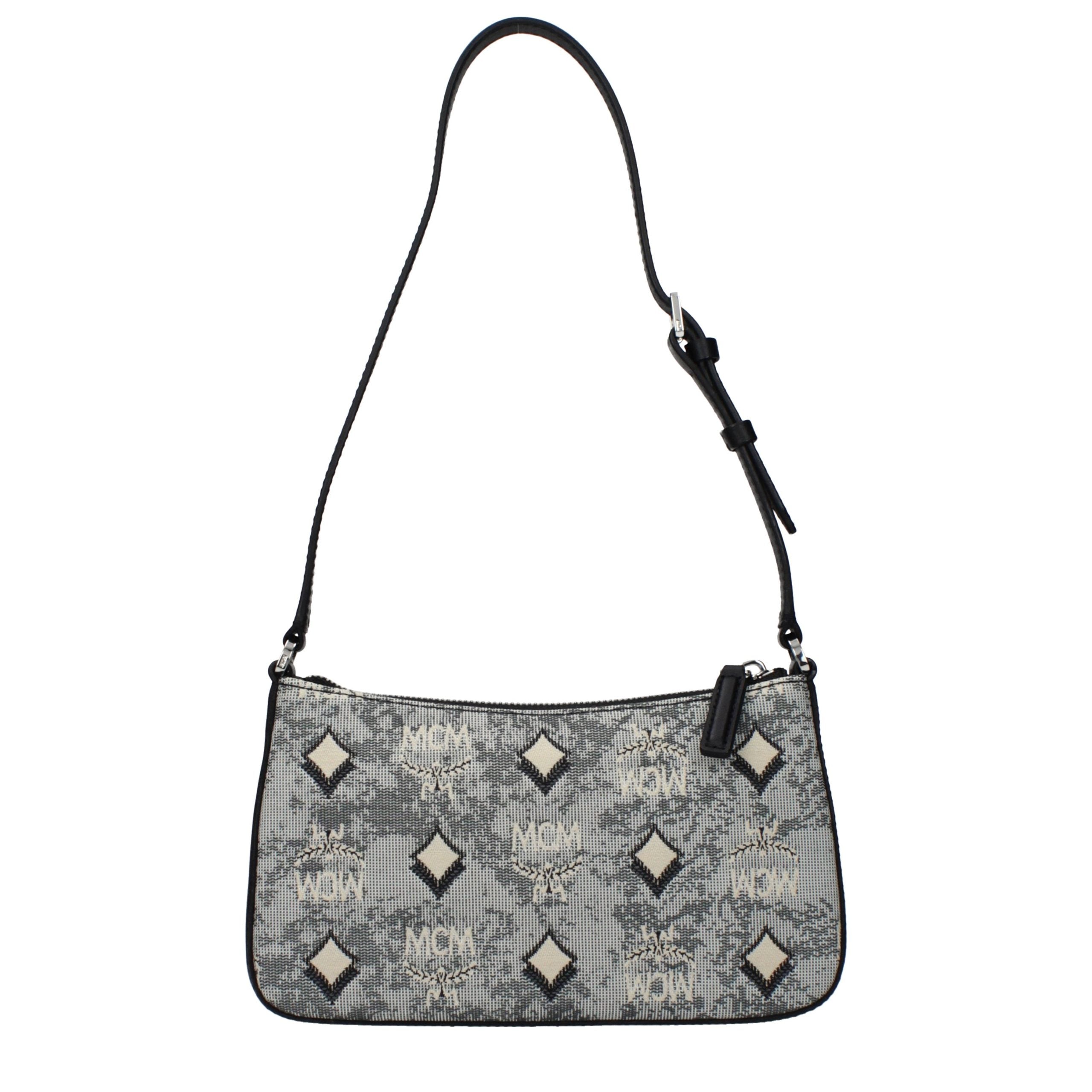 Gray Fabric Crossbody Bag
