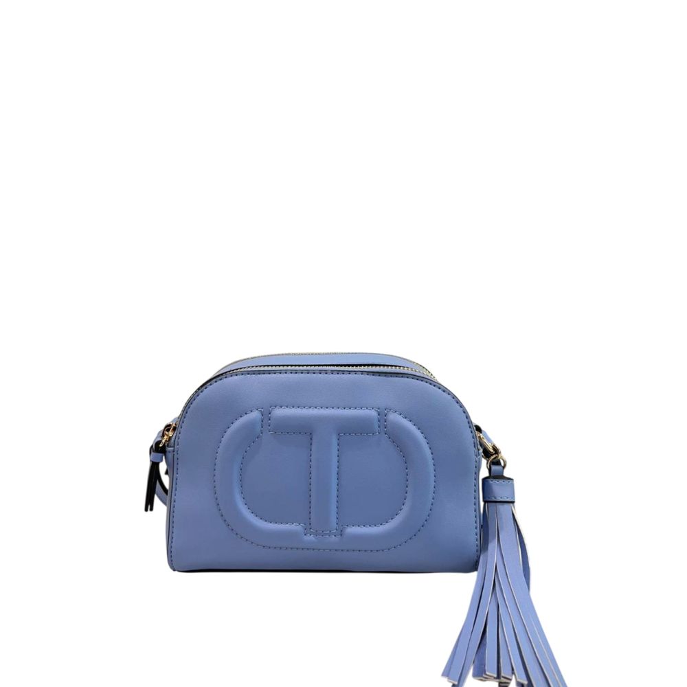 Dámská modrá PU crossbody kabelka