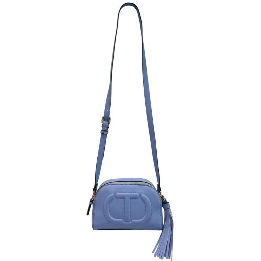 Dámská modrá PU crossbody kabelka