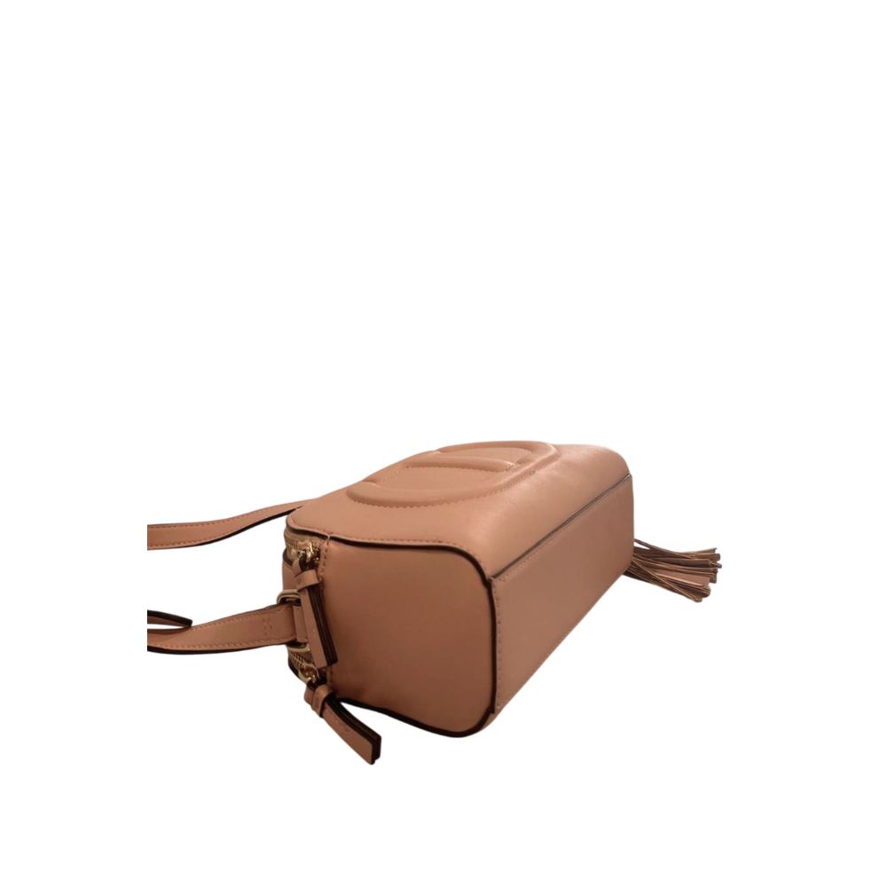 Růžová dámská crossbody kabelka z umělé kůže