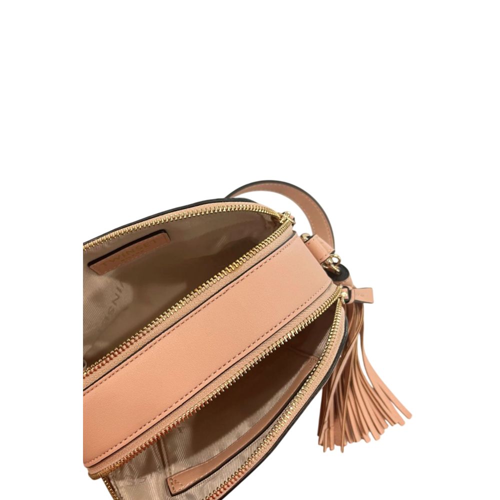 Růžová dámská crossbody kabelka z umělé kůže