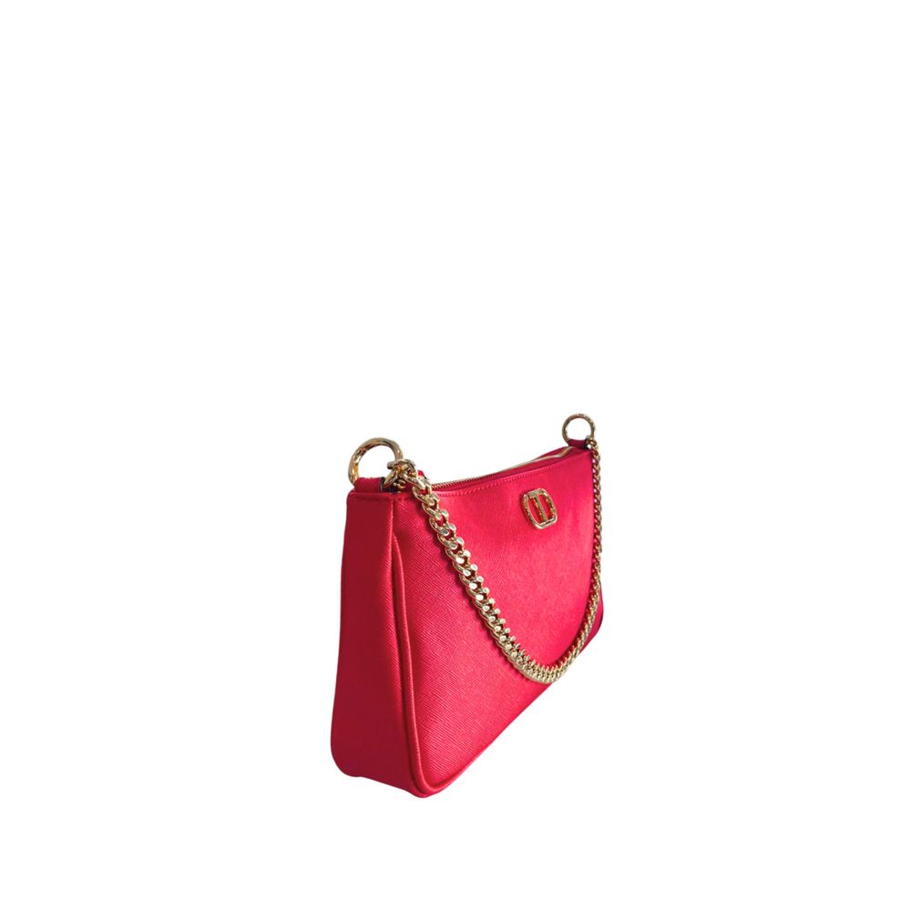 Červená dámská crossbody kabelka z PU kůže