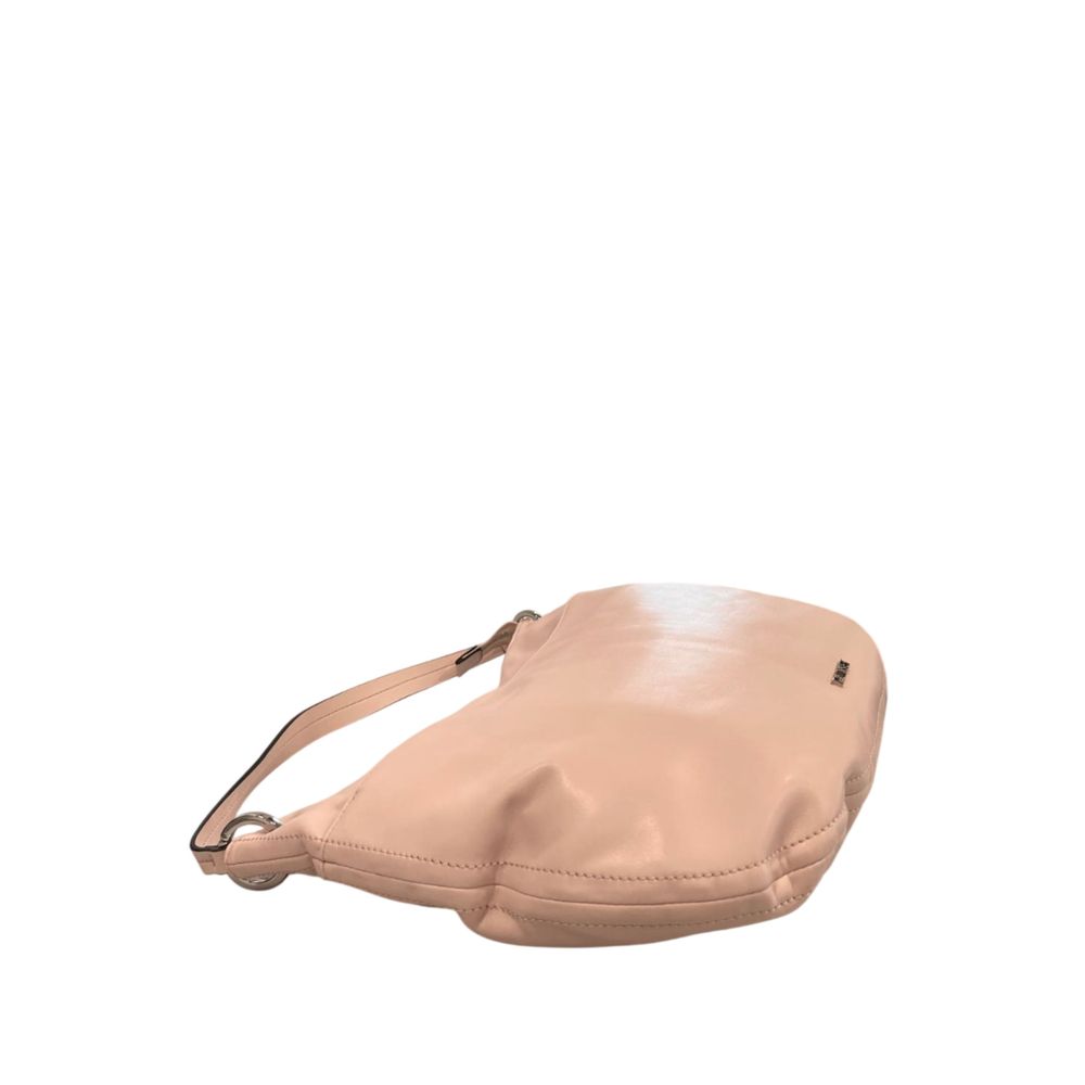 Růžová dámská taška přes rameno z PU kůže