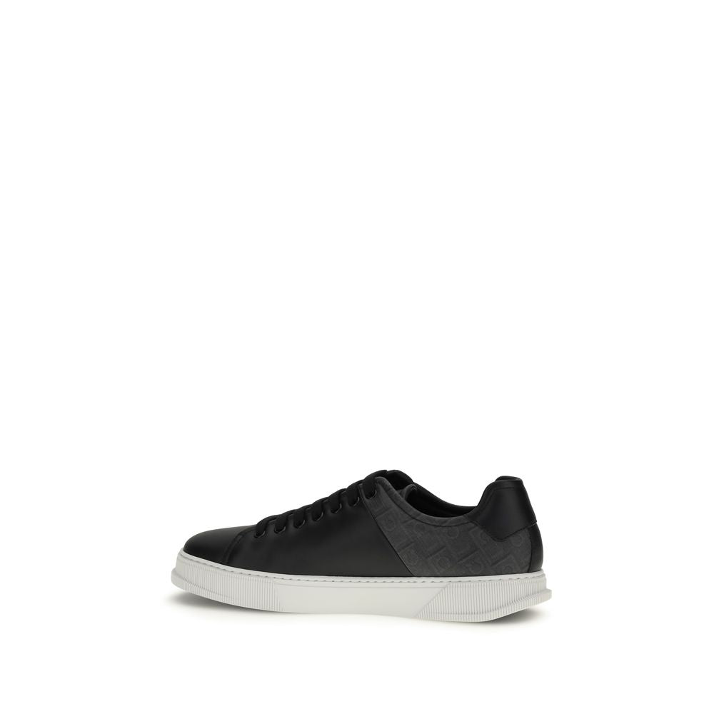 Black Calf Leather Bos Taurus Low Top Sneakers