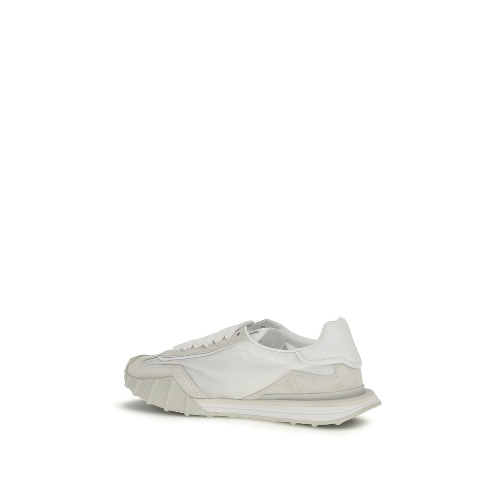White Calf Leather Bos Taurus Athletic Sneakers