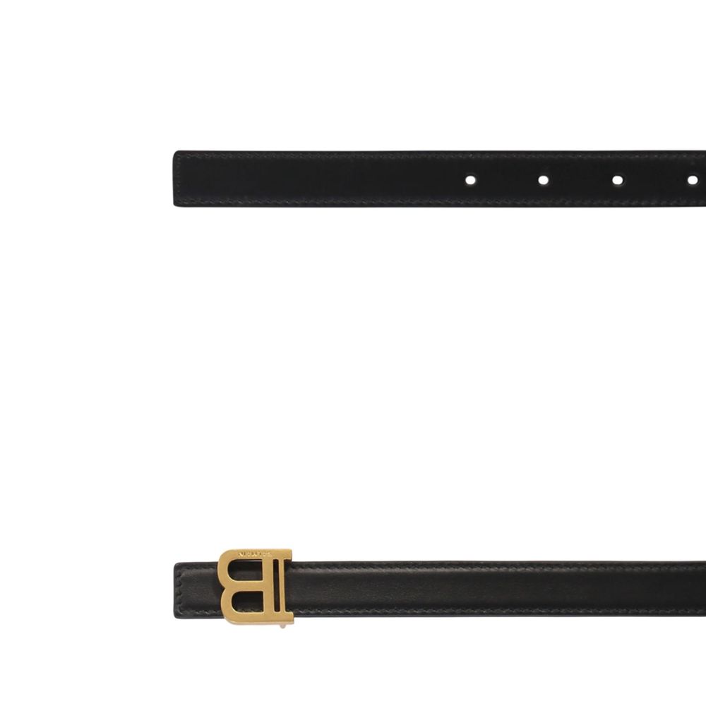 Black Leather Regular Belt