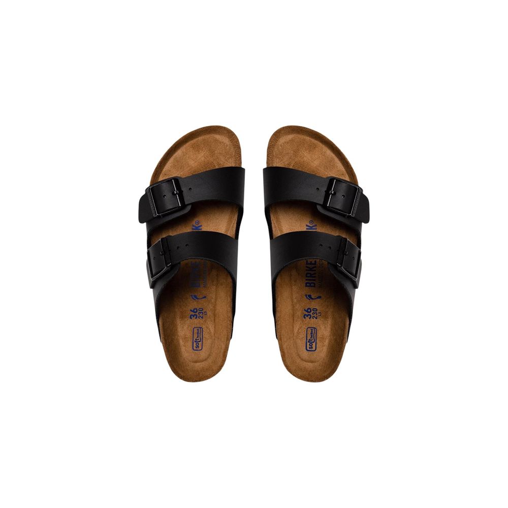 Černé syntetické sandály s plochou podrážkou