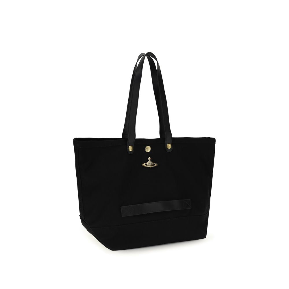Black Polyester Shoulder Bag