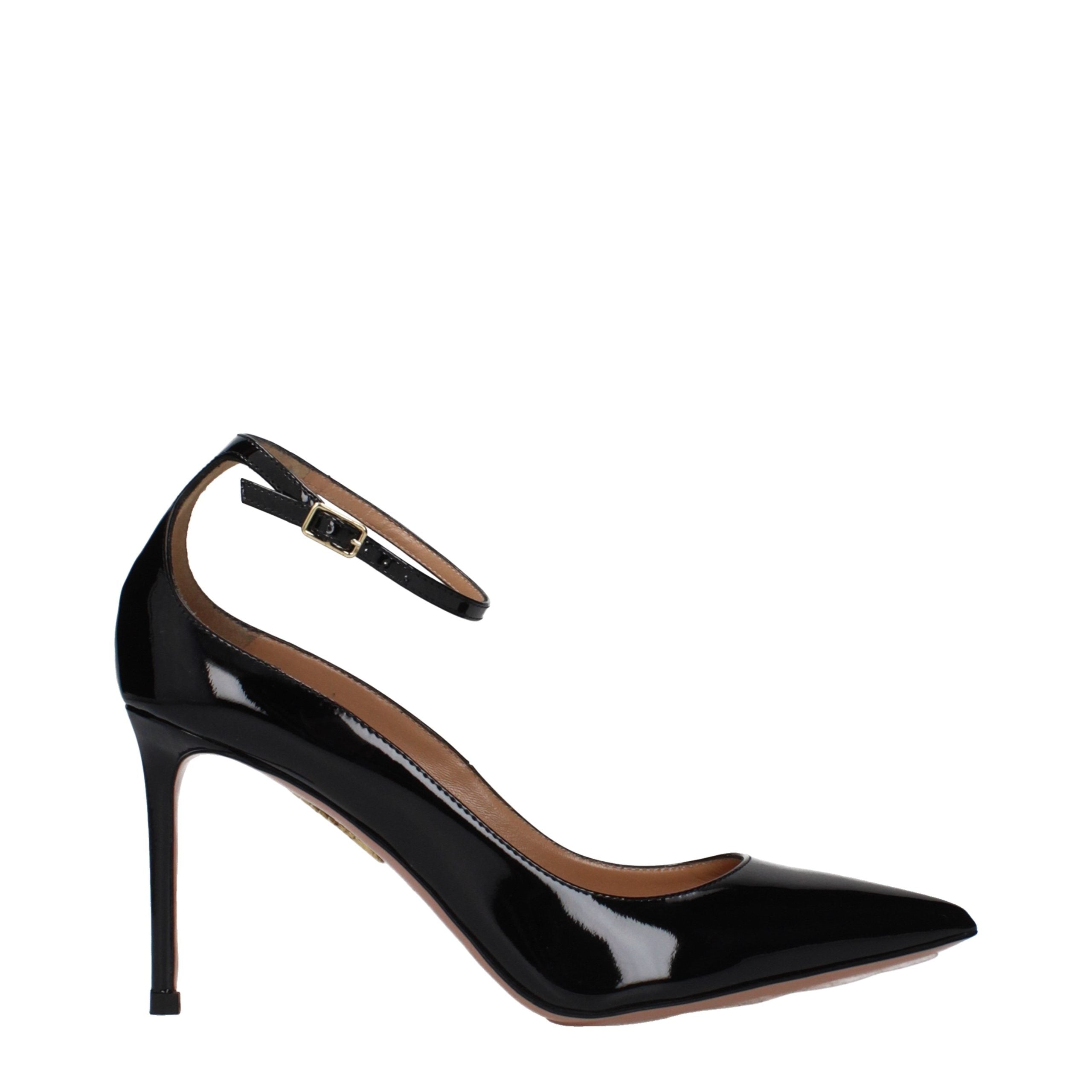 Black Leather Pumps