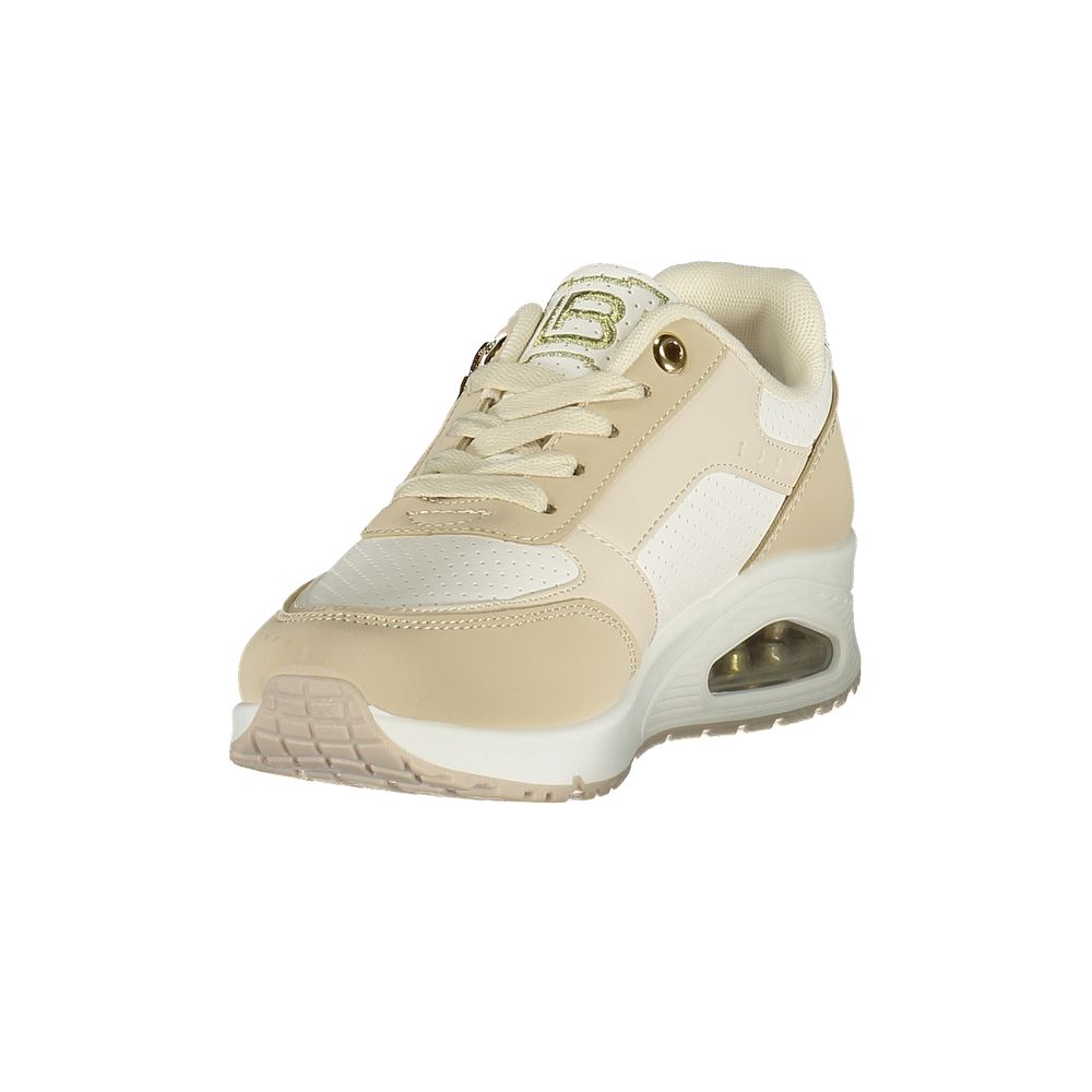 Béžová dámská obuv typu sneaker z polyuretanu