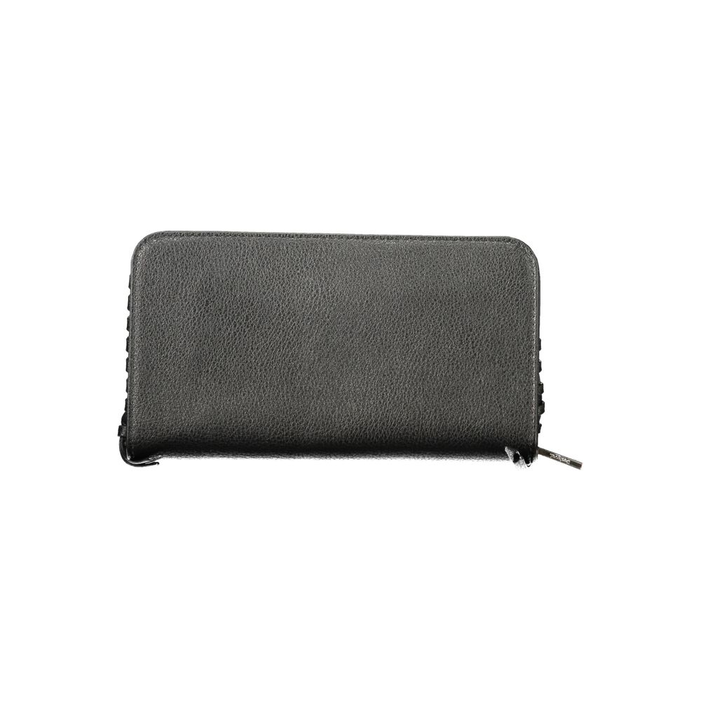 Black Polyurethane Women Wallet