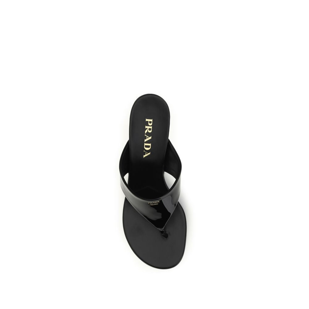 Black Calf Leather Bos Taurus Wedge Sandals
