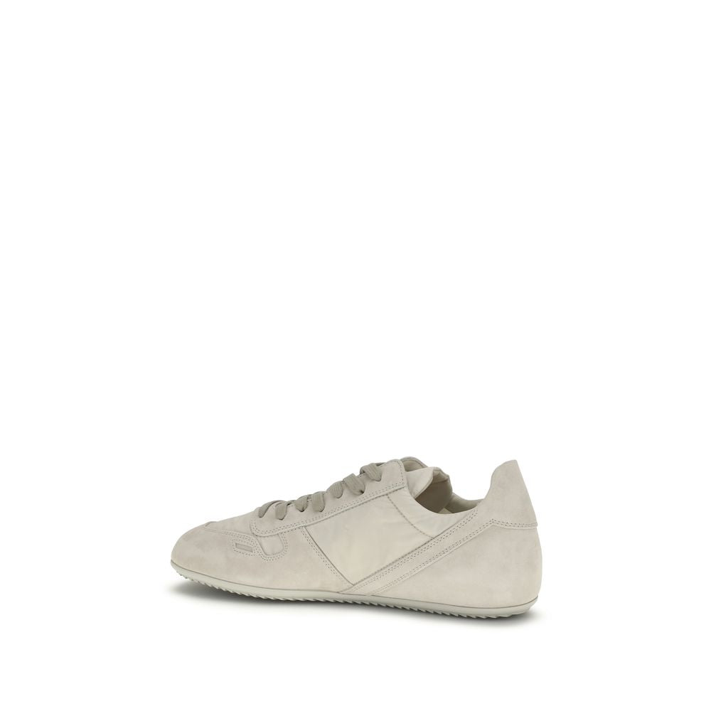 Gray Calf Leather Bos Taurus Low Top Sneakers