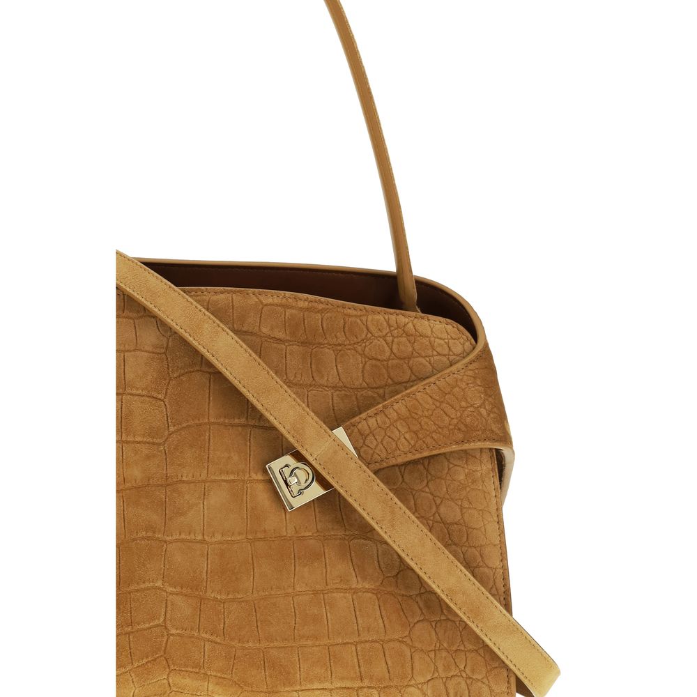 Beige Goatskin Shoulder Bag