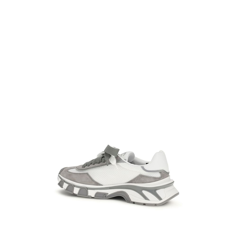 Gray Calf Leather Bos Taurus Athletic Sneakers