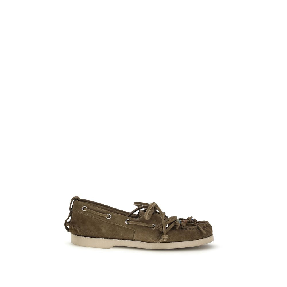Bicolor Calf Leather Bos Taurus Slip-On Loafers