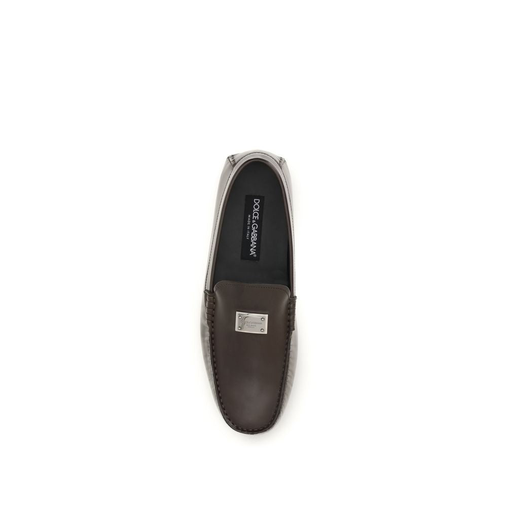 Brown Calf Leather Bos Taurus Slip-On Loafers