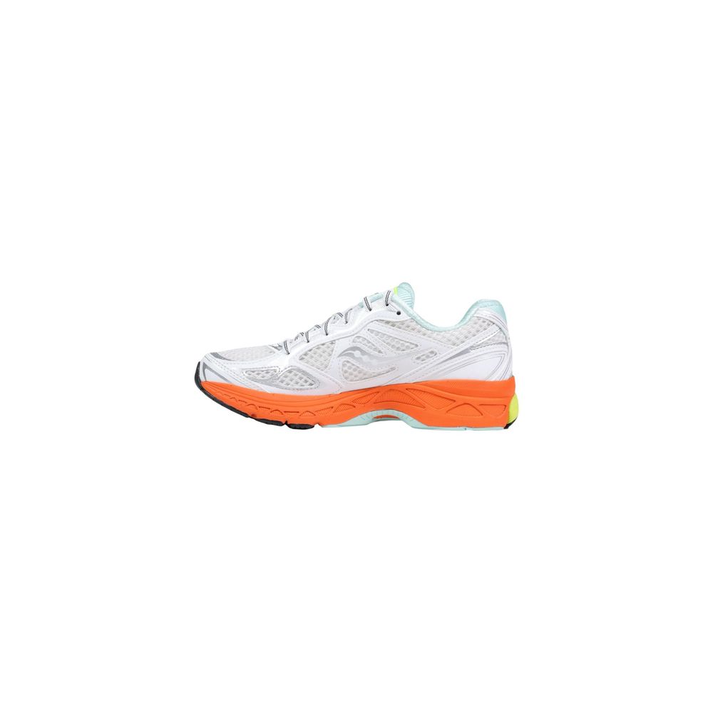 White Textile Athletic Sneakers