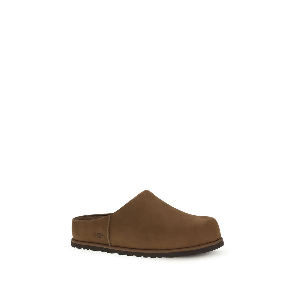 Brown Calf Leather Bos Taurus Mules