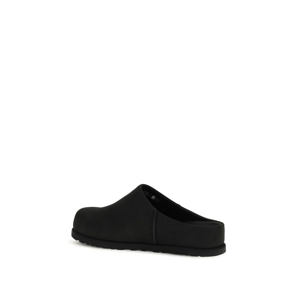 Black Calf Leather Bos Taurus Mules