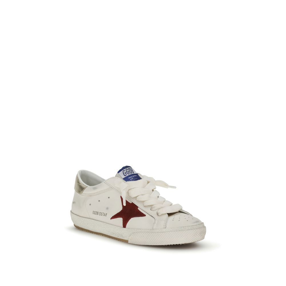 White Calf Leather Bos Taurus Low Top Sneakers