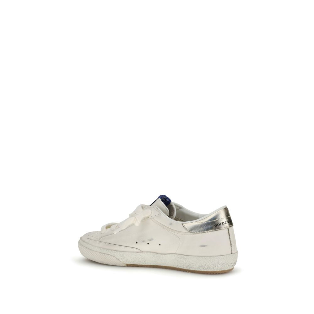 White Calf Leather Bos Taurus Low Top Sneakers