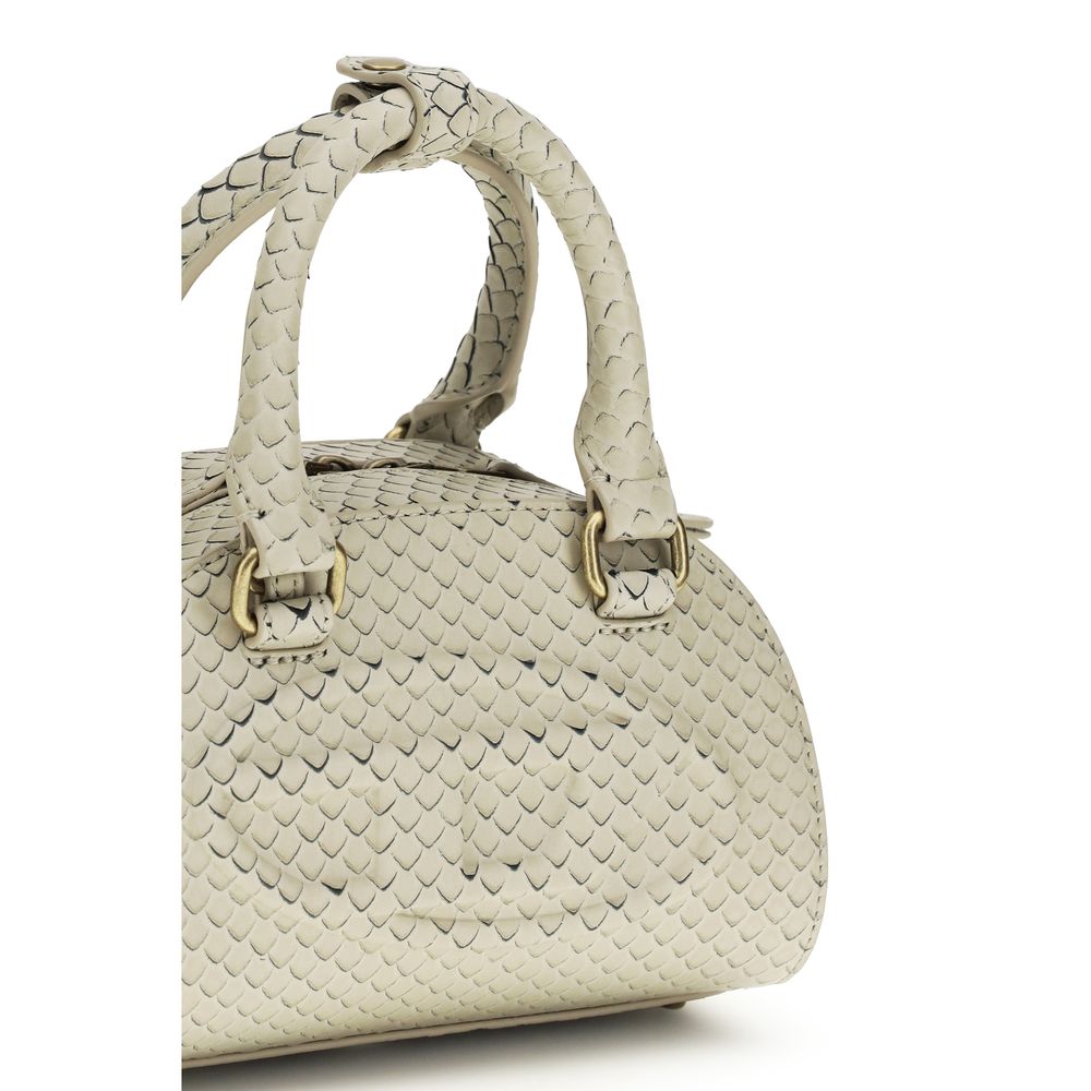 Beige Calf Leather Bos Taurus Handbag