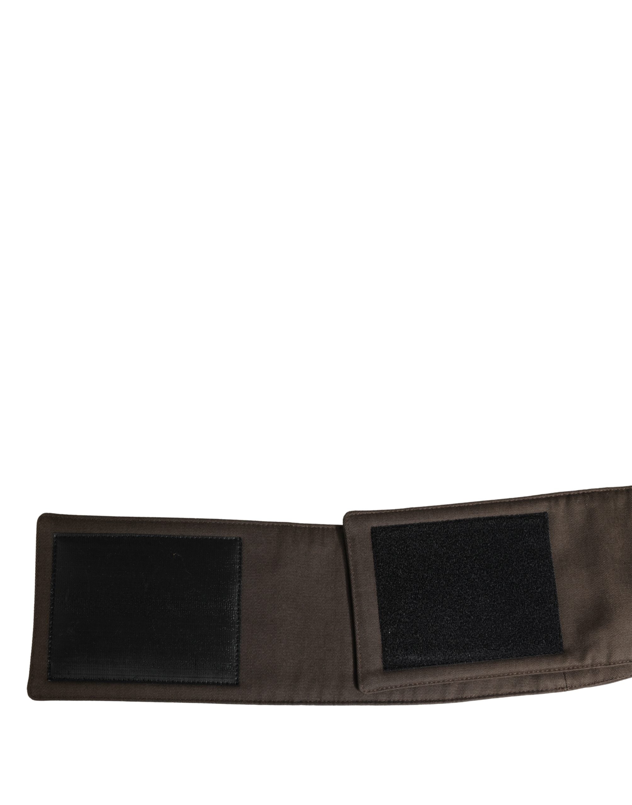 Hnědý viskózový široký pásek do pasu (cummerbund) pánský